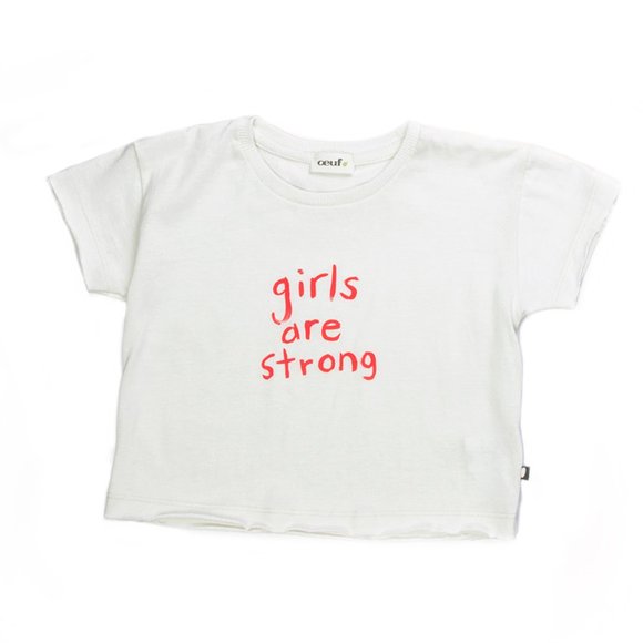 Oeuf NYC "Girls Are Strong" Tee - Picture 1 of 3